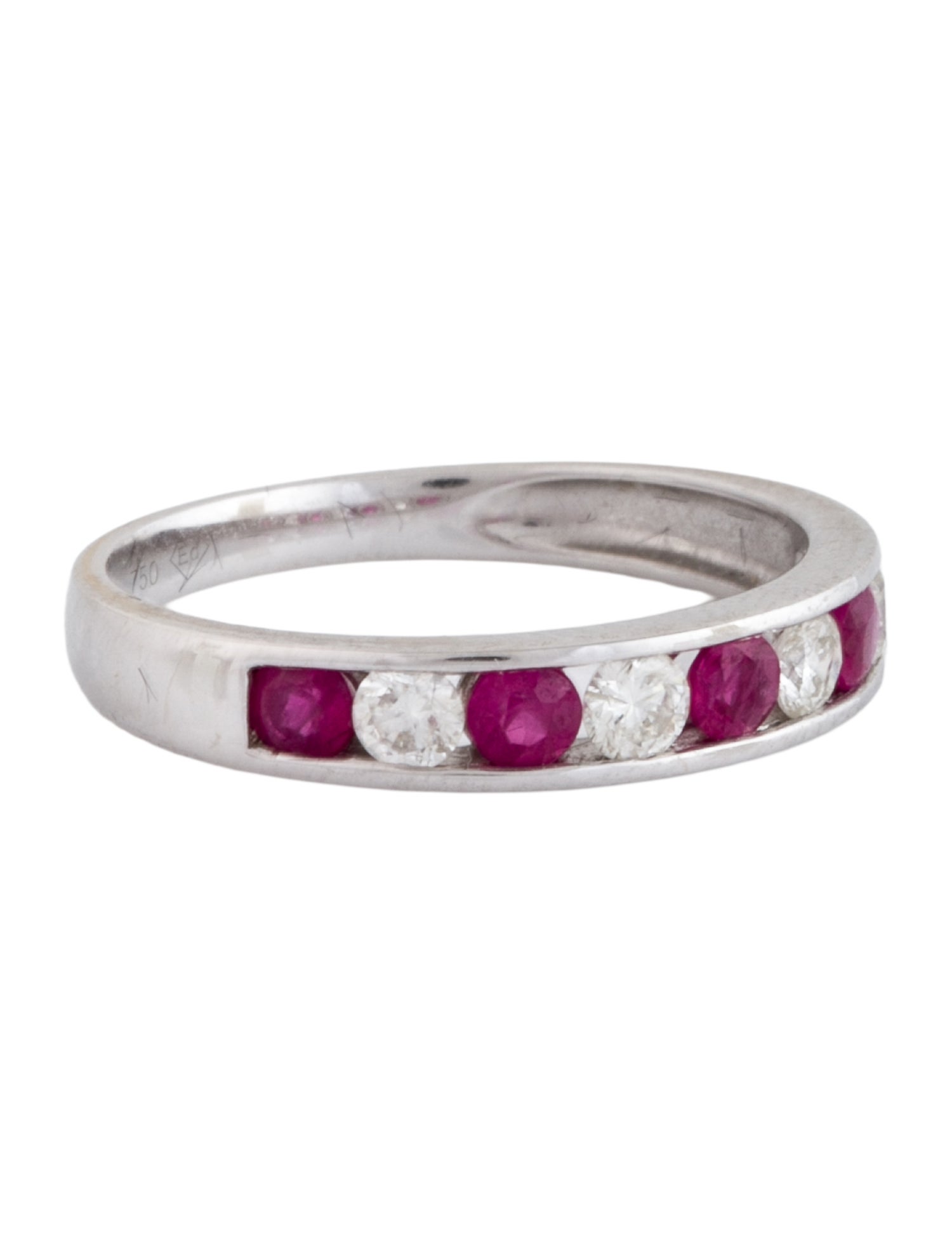 Ring 18K Ruby & Diamond Band