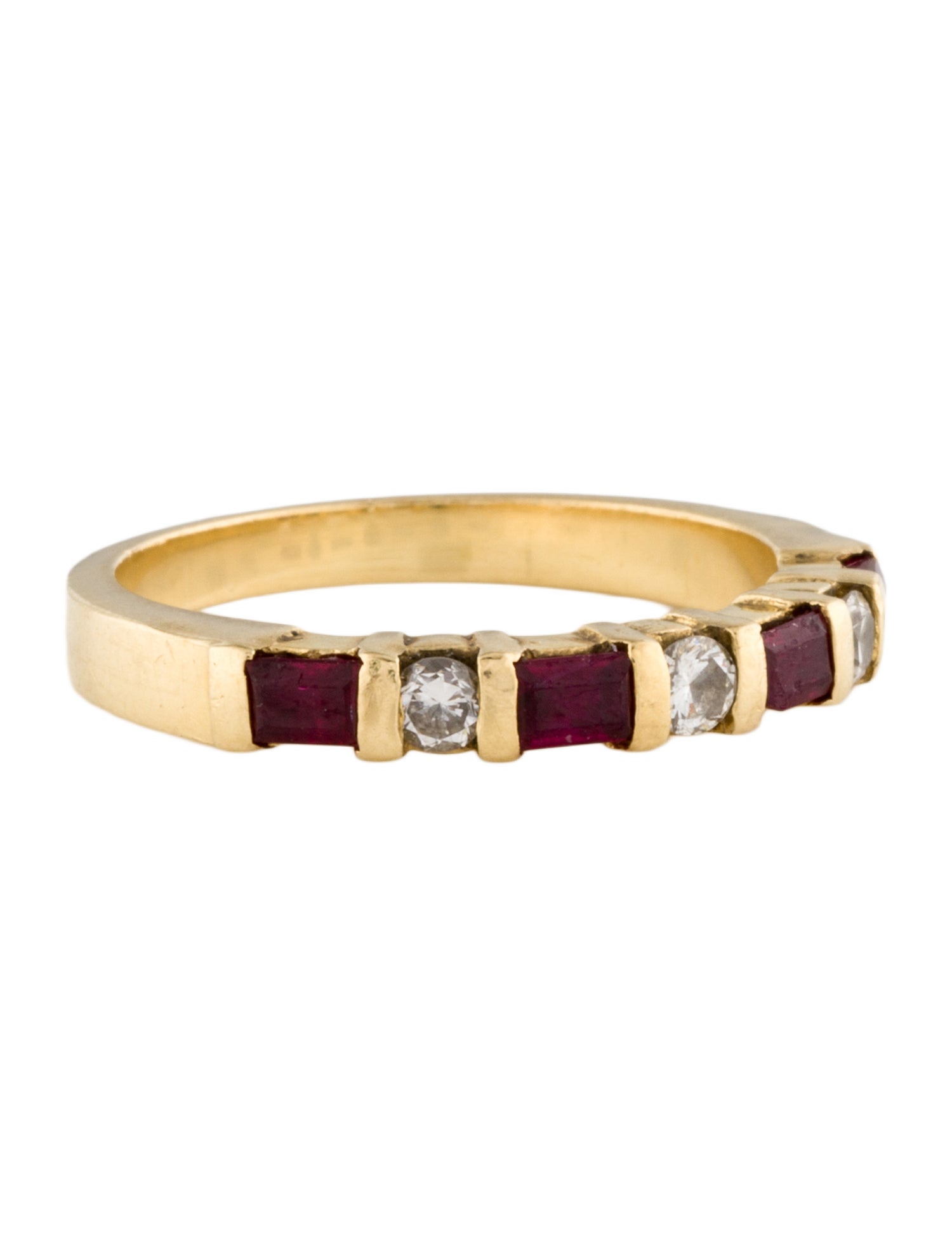 Ring 18K Ruby & Diamond Band