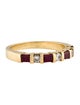 Ring 18K Ruby & Diamond Band