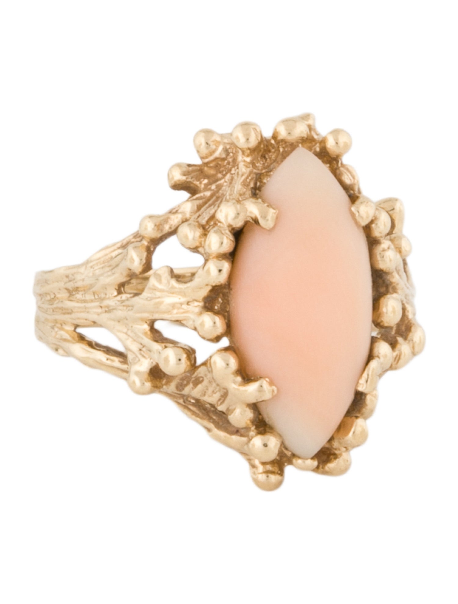 Ring 14K Coral Nugget