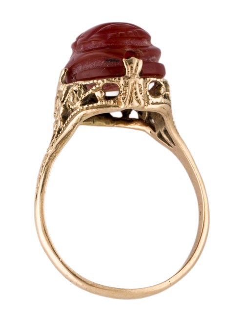 Ring 14K Carnelian Cocktail Ring