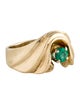 Ring 14K Emerald Sculpted Band