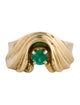 Ring 14K Emerald Sculpted Band