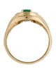 Ring 14K Emerald Sculpted Band