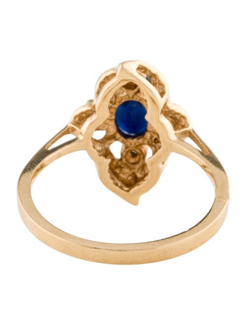 Ring 14K 1.10ct Sapphire & Diamond Cocktail Ring