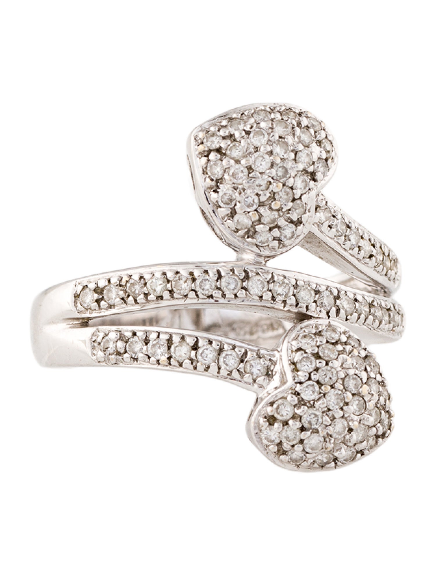 Ring 18K Diamond Heart Cocktail Ring