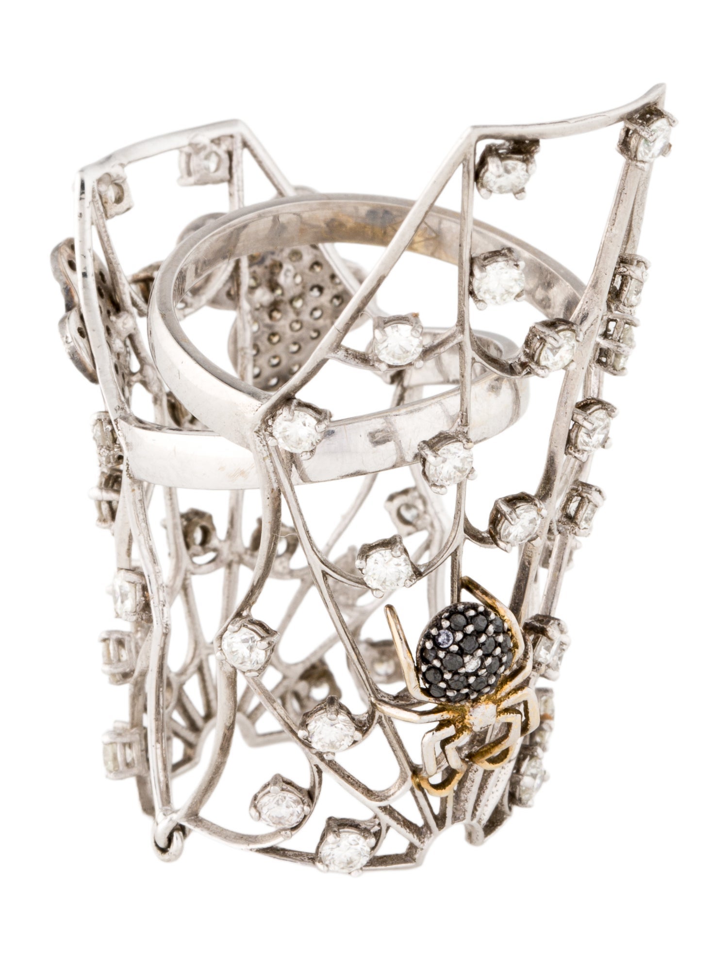 Ring 18K 1.94ctw Diamond Spider & Butterfly Joint