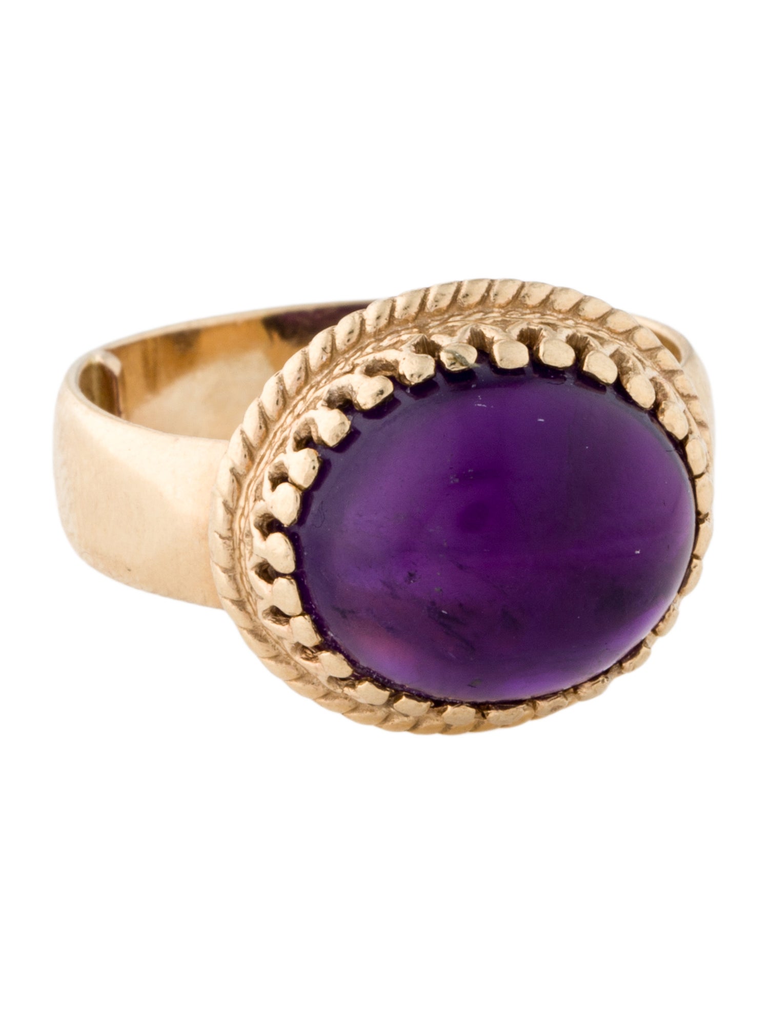 Ring 14K 9.89ct Amethyst Cocktail Ring