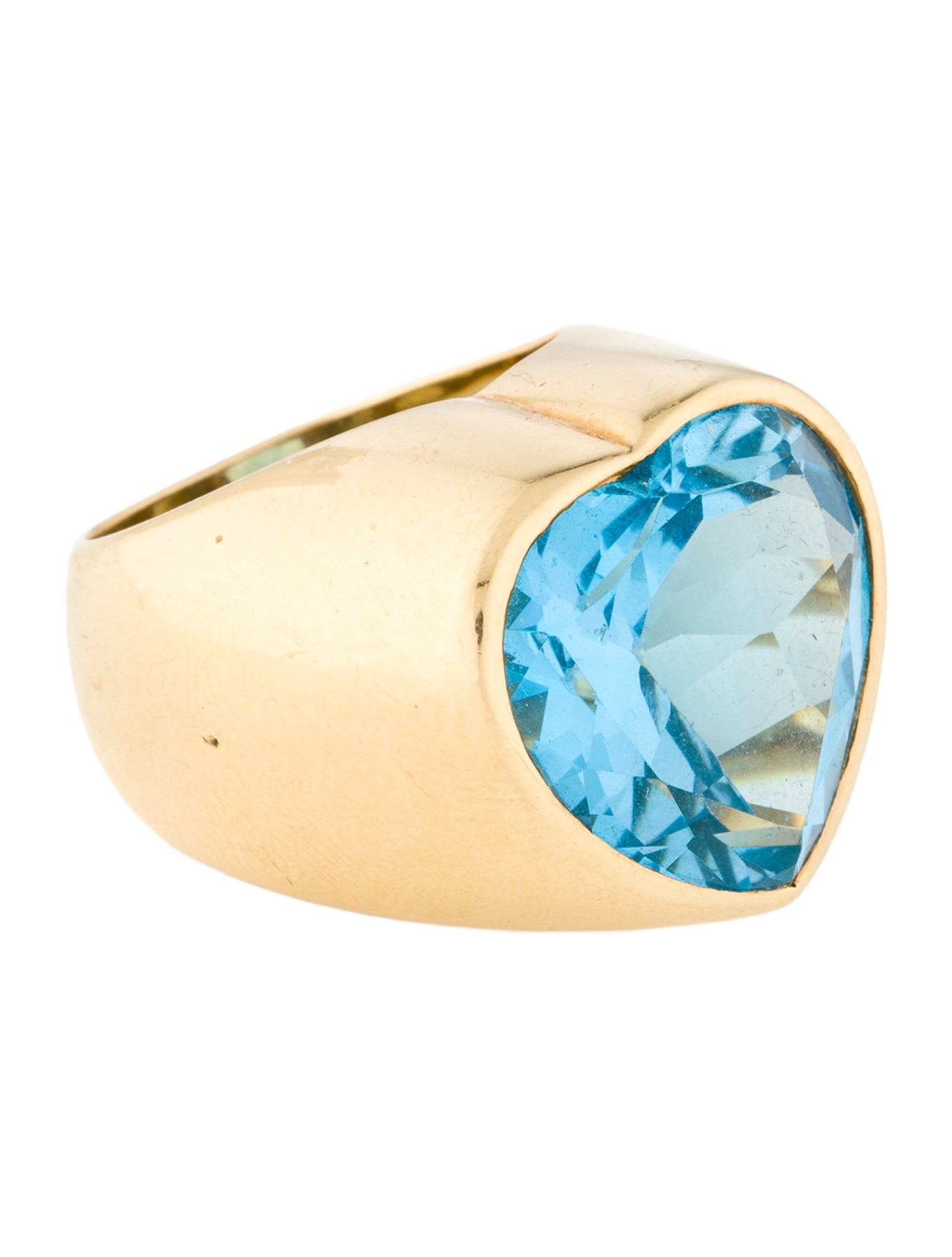 Ring 18K 17.41ct Topaz Cocktail Ring