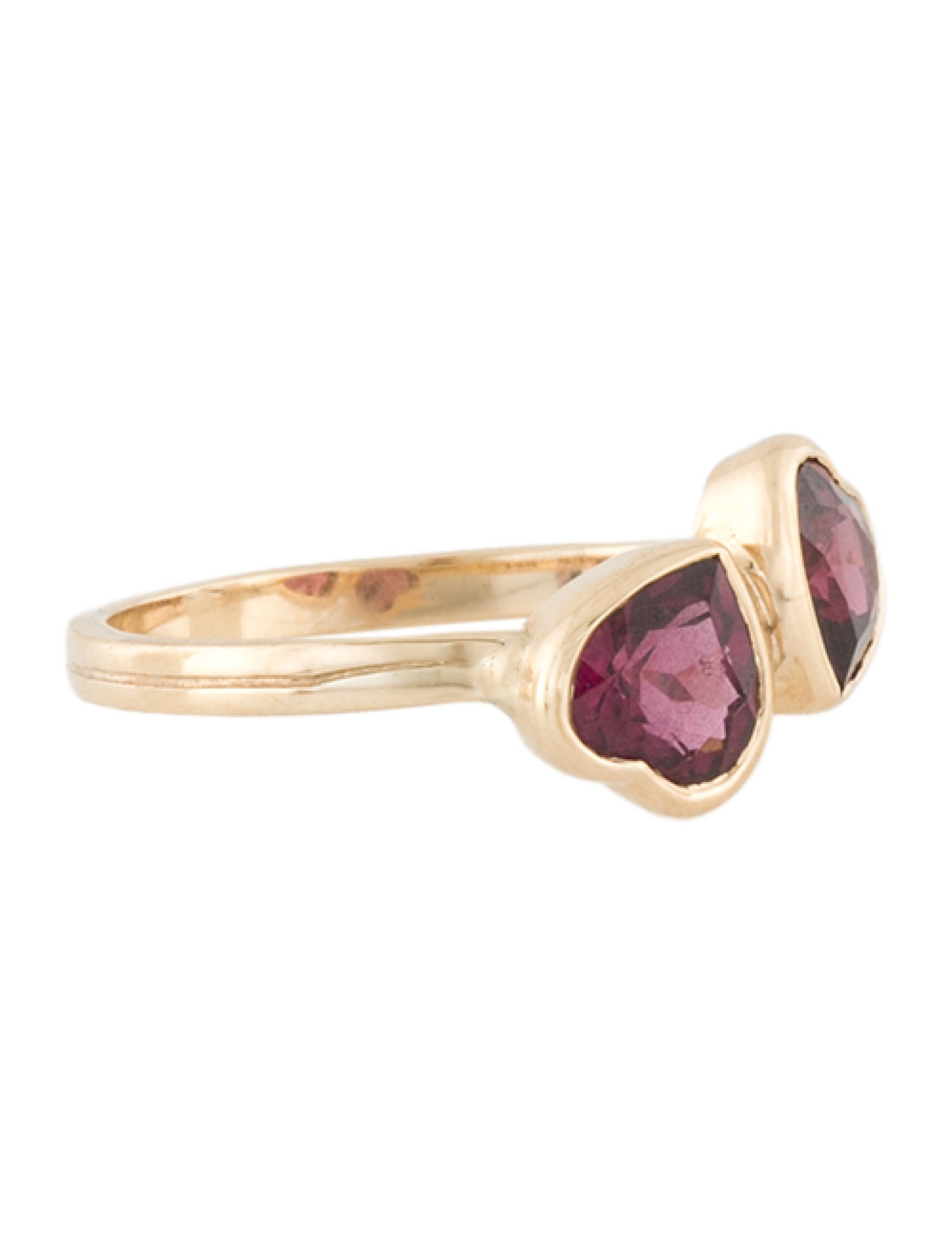 Ring 14K 1.98ctw Rhodolite Heart Cocktail Ring