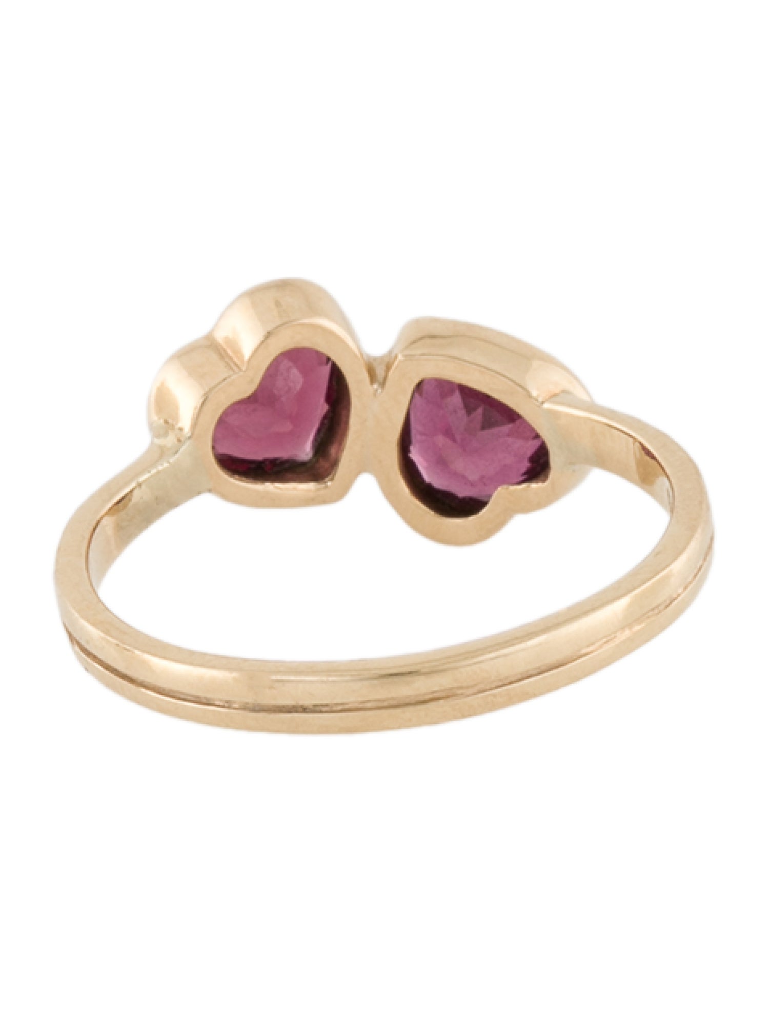 Ring 14K 1.98ctw Rhodolite Heart Cocktail Ring