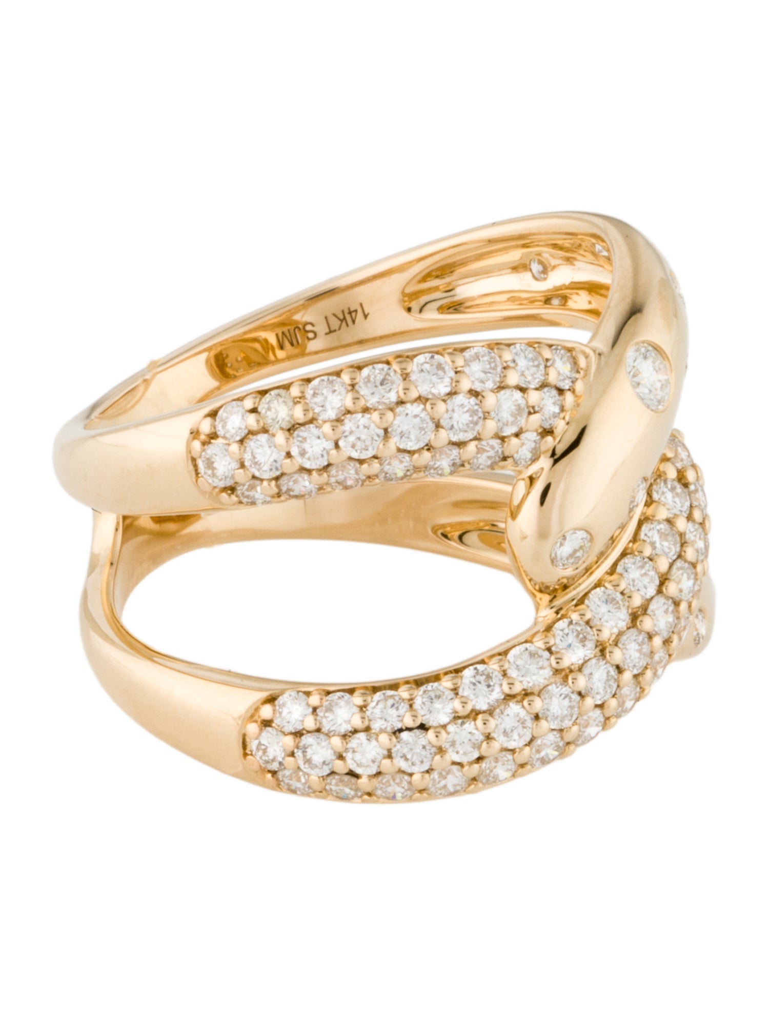 Ring 14K 1.03ctw Diamond Twist Band