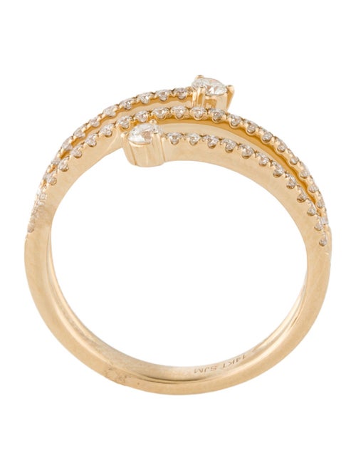 Ring 14K Diamond Spiral Cocktail Ring
