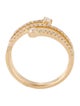 Ring 14K Diamond Spiral Cocktail Ring