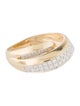 Ring 14K Diamond Crossover Cocktail Ring