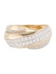 Ring 14K Diamond Crossover Cocktail Ring