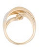 Ring 14K Diamond Crossover Cocktail Ring