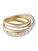 Ring 14K Diamond Crossover Band