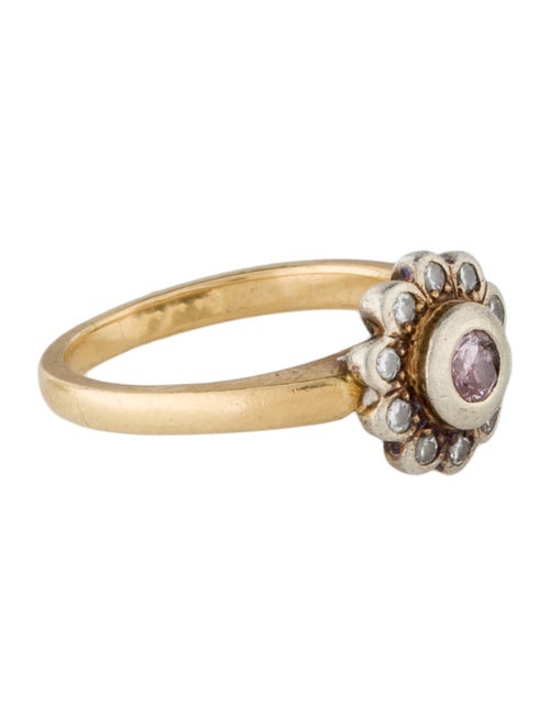 Ring 18K Diamond Flower Cocktail Ring