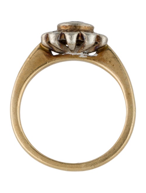 Ring 18K Diamond Flower Cocktail Ring