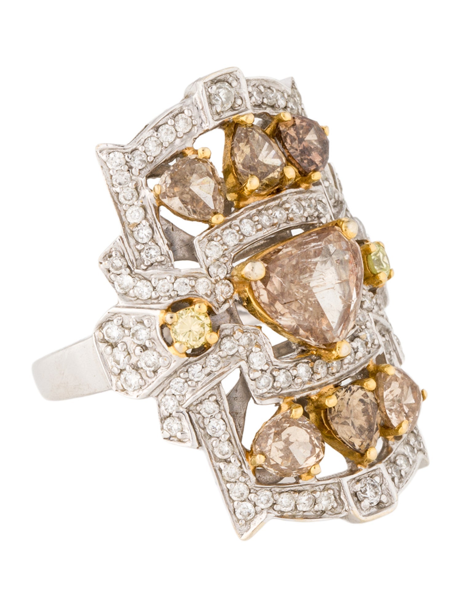 Ring 18K 3.19ctw Diamond Cocktail Ring