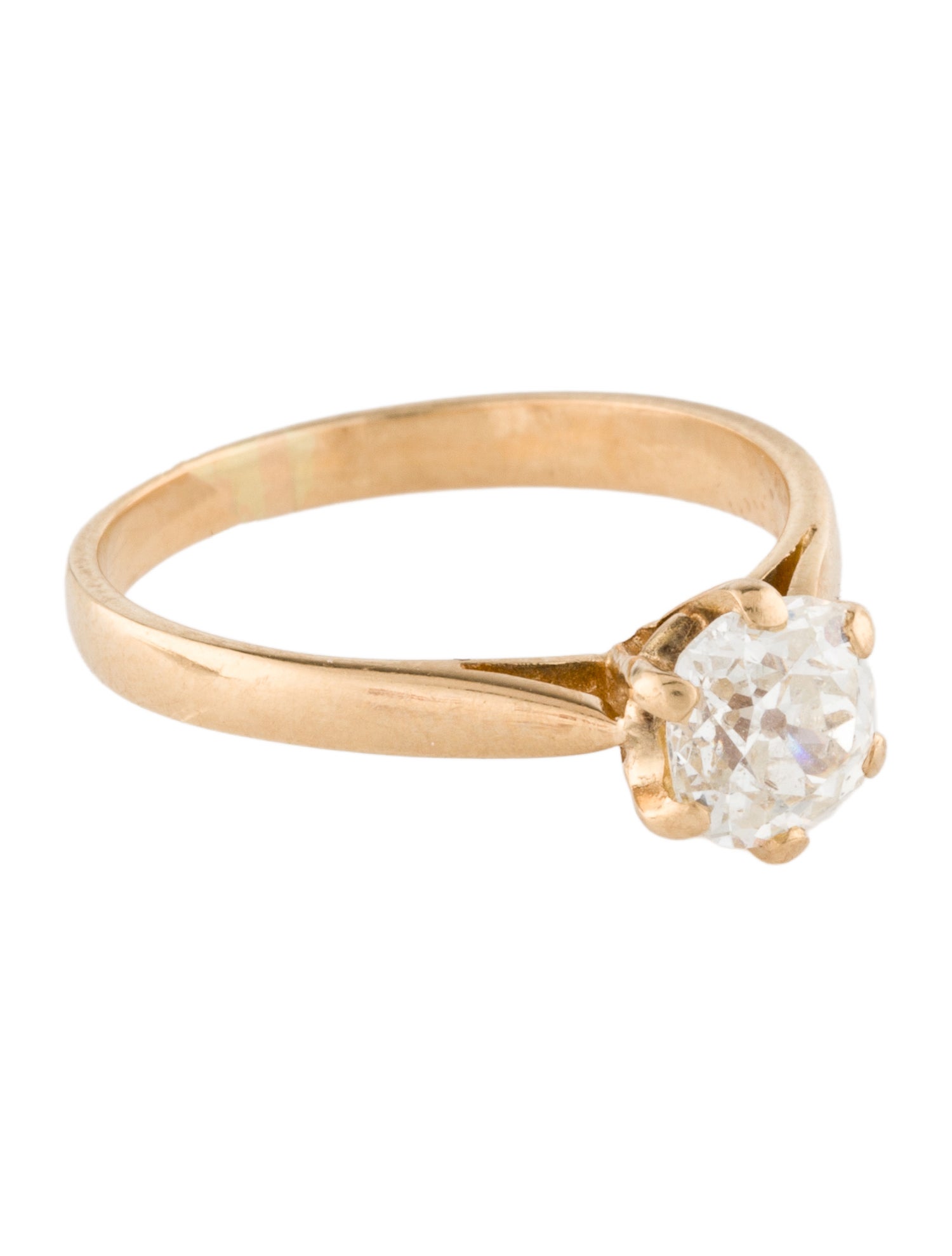 Ring 18K Old Mine Cut Diamond Cocktail Ring