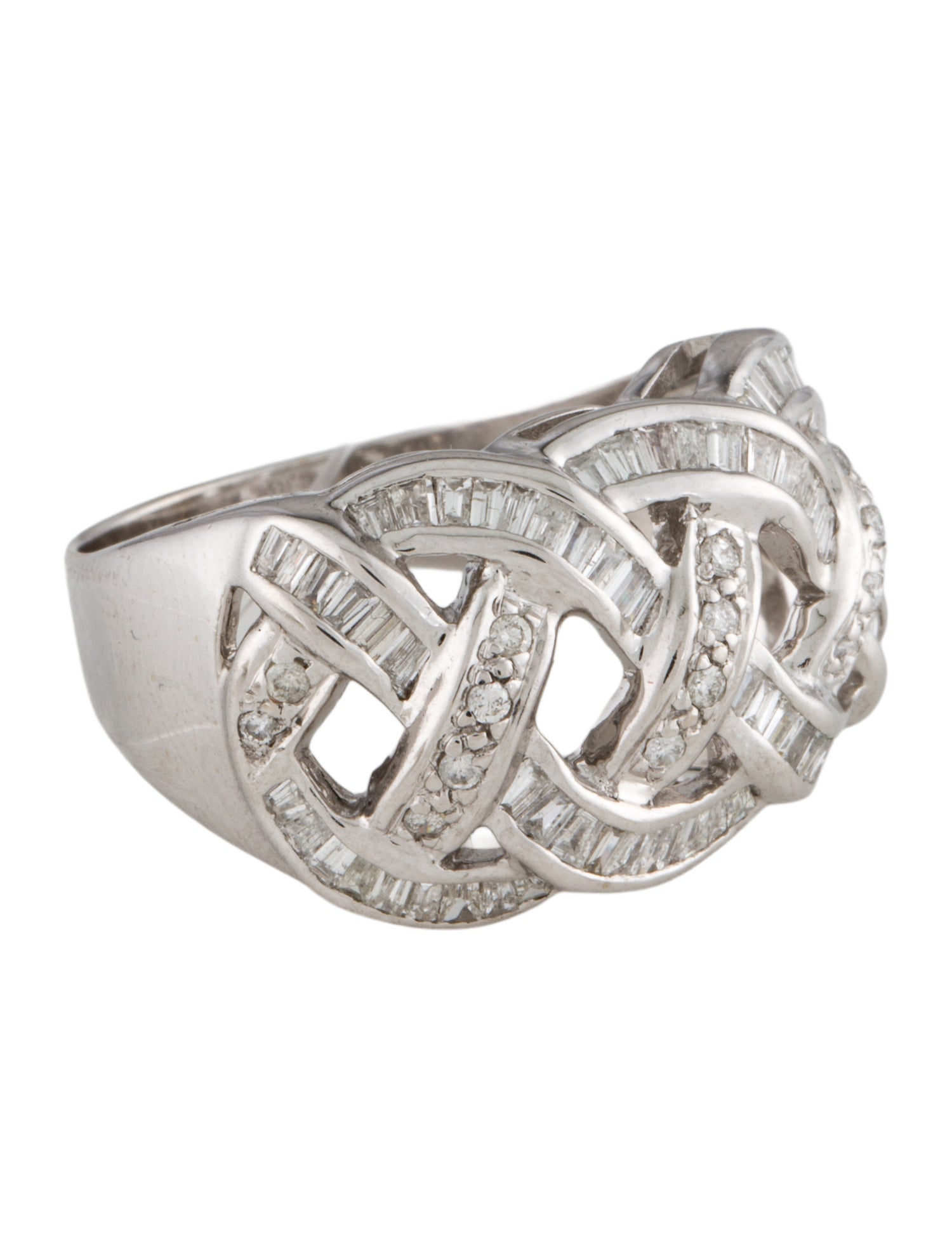 Ring 14K Diamond Weave Band