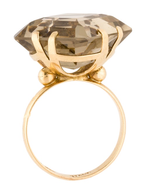 Ring 18K Smoky Quartz Cocktail Ring