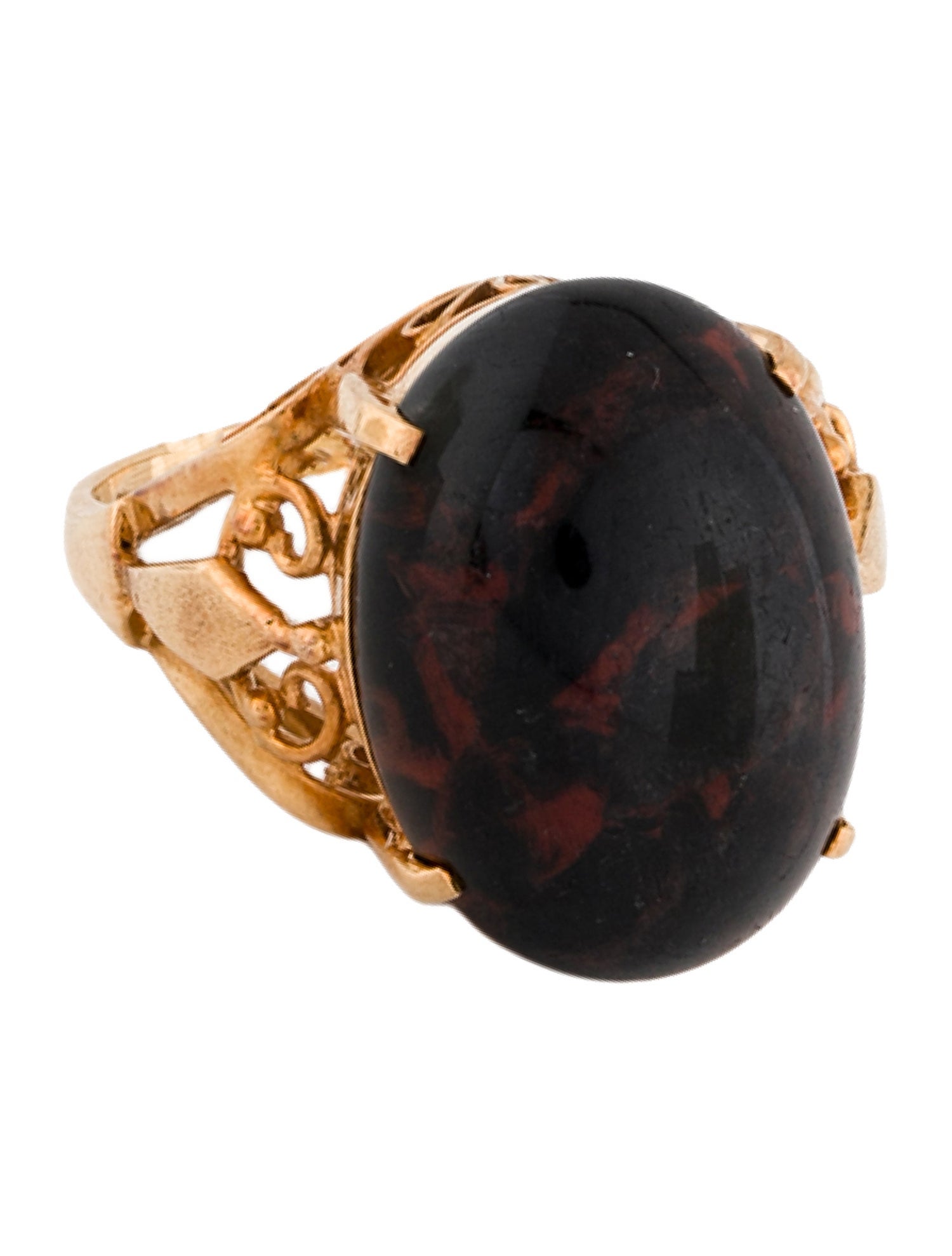 Ring 18K 8.92ct Mahogany Obsidian Cocktail Ring