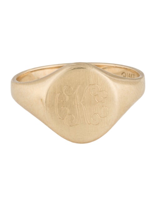 Ring Script "CKE" Signet Ring