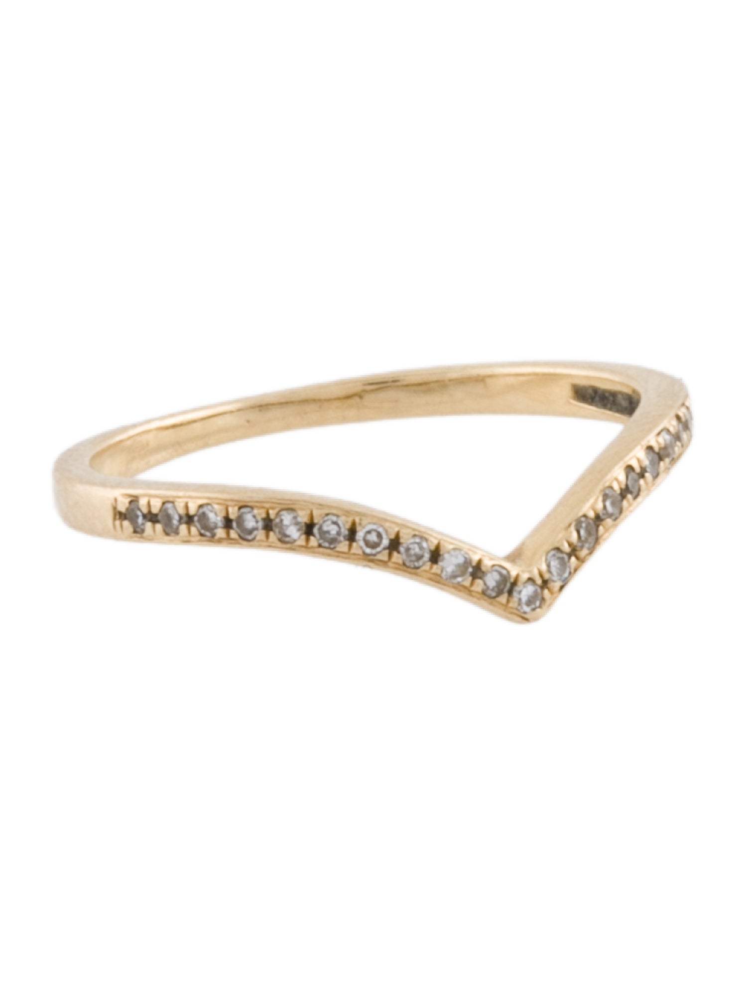 Ring 14K Diamond Contour Band