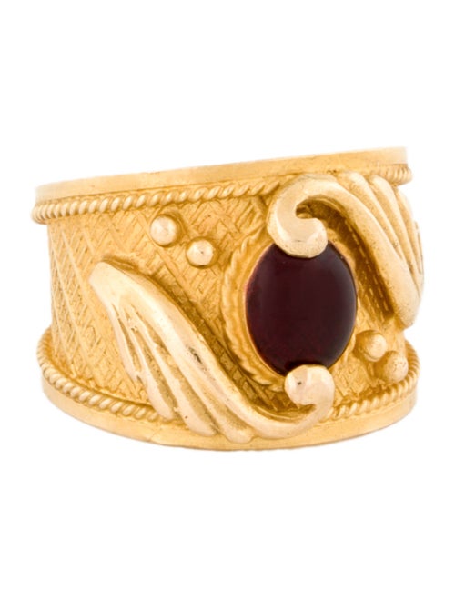 Ring 18K Enamel Wing Motif Ring