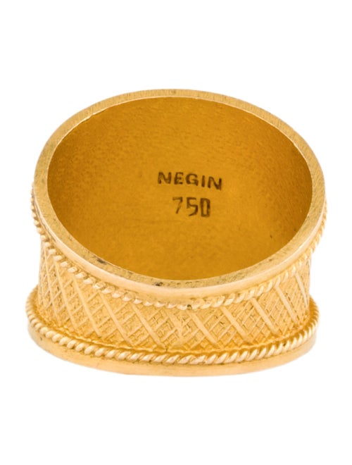 Ring 18K Enamel Wing Motif Ring