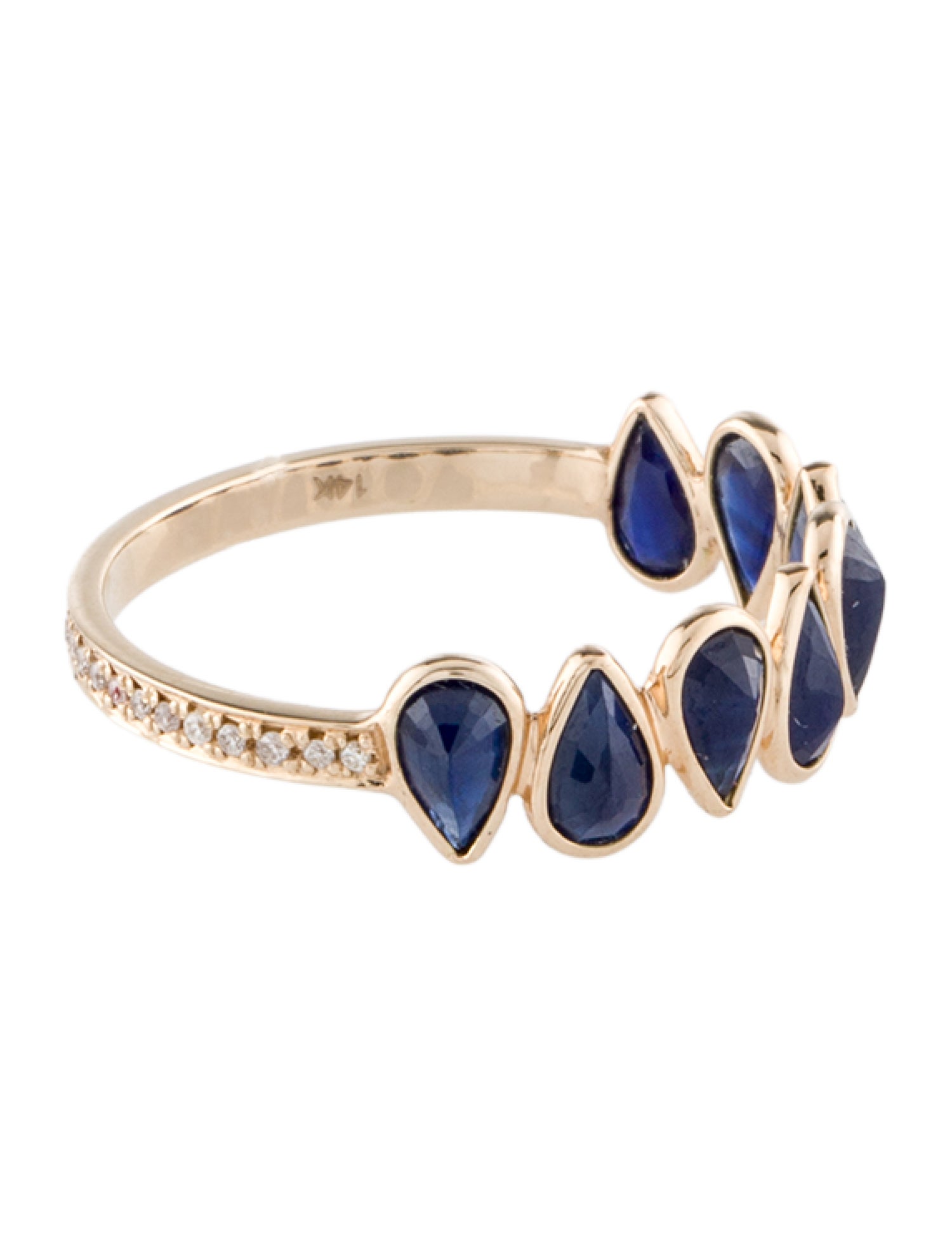 Ring 14K 1.53ctw Sapphire & Diamond Band