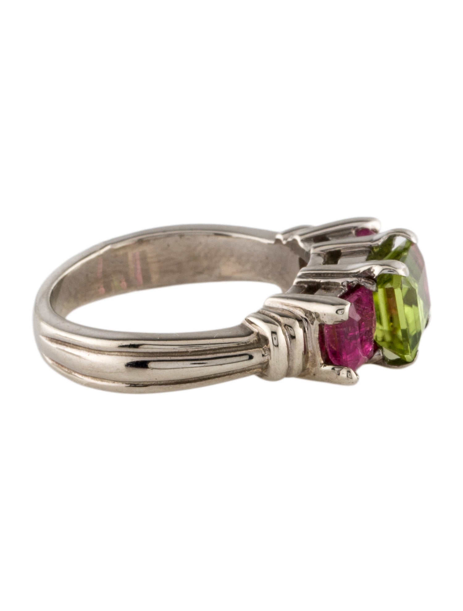 Ring 14K 1.83ct Peridot & Tourmaline Cocktail Ring