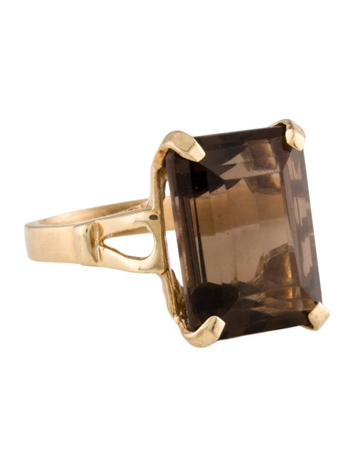 Ring 14K Smoky Quartz Cocktail Ring