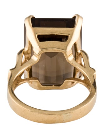 Ring 14K Smoky Quartz Cocktail Ring