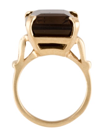 Ring 14K Smoky Quartz Cocktail Ring