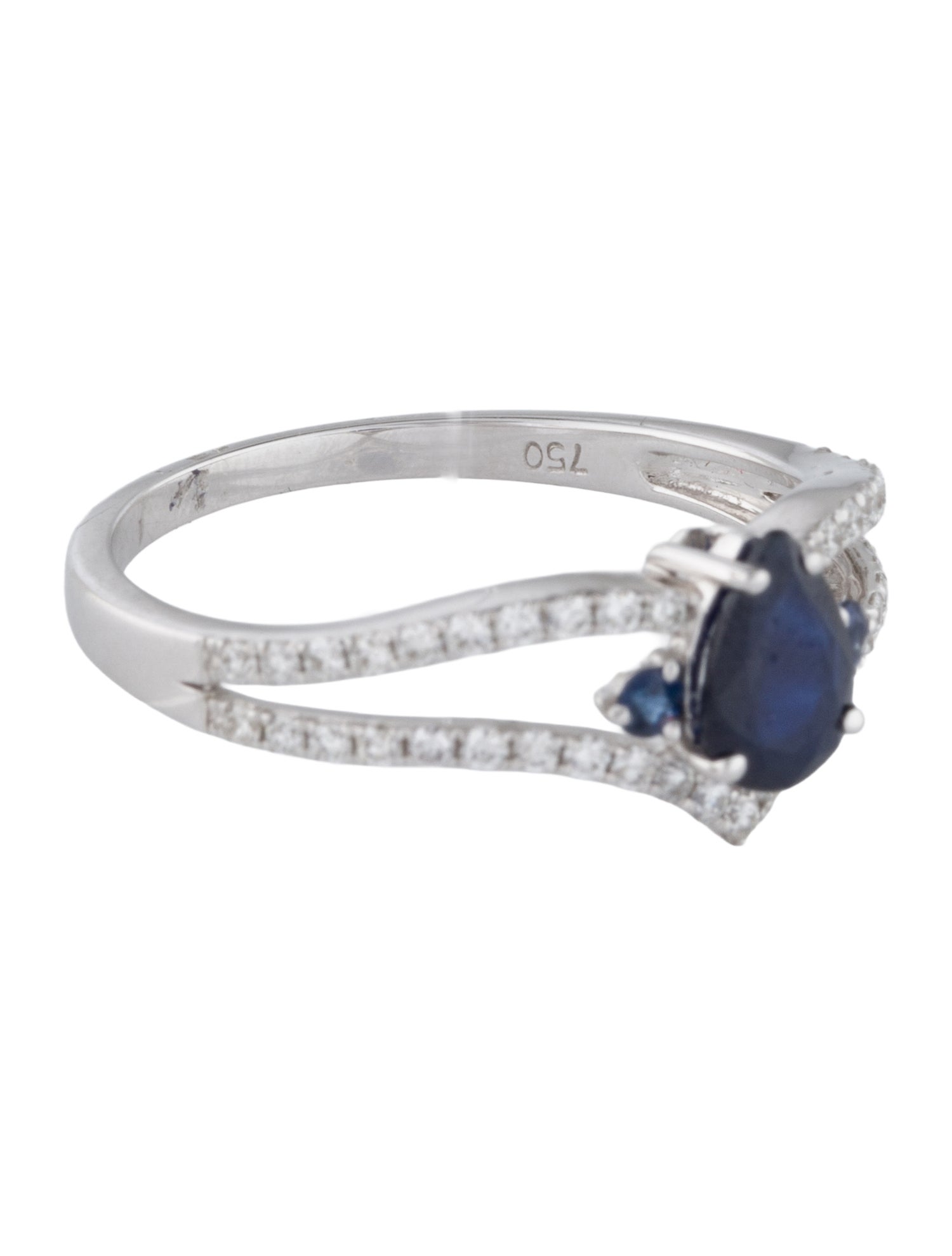 Ring 18K Sapphire & Diamond Cocktail Ring