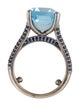 Ring 14K 7.65ct Topaz & Sapphire Cocktail Ring
