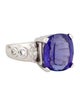 Ring 18K 7.00ct Tanzanite & Diamond Ring