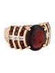 Ring 10K Garnet & Diamond Cocktail Ring