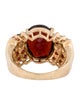 Ring 10K Garnet & Diamond Cocktail Ring