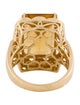 Ring 14K Citrine & Diamond Cocktail Ring