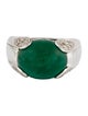 Ring 14K 9.23ct Emerald & Diamond Cocktail Ring