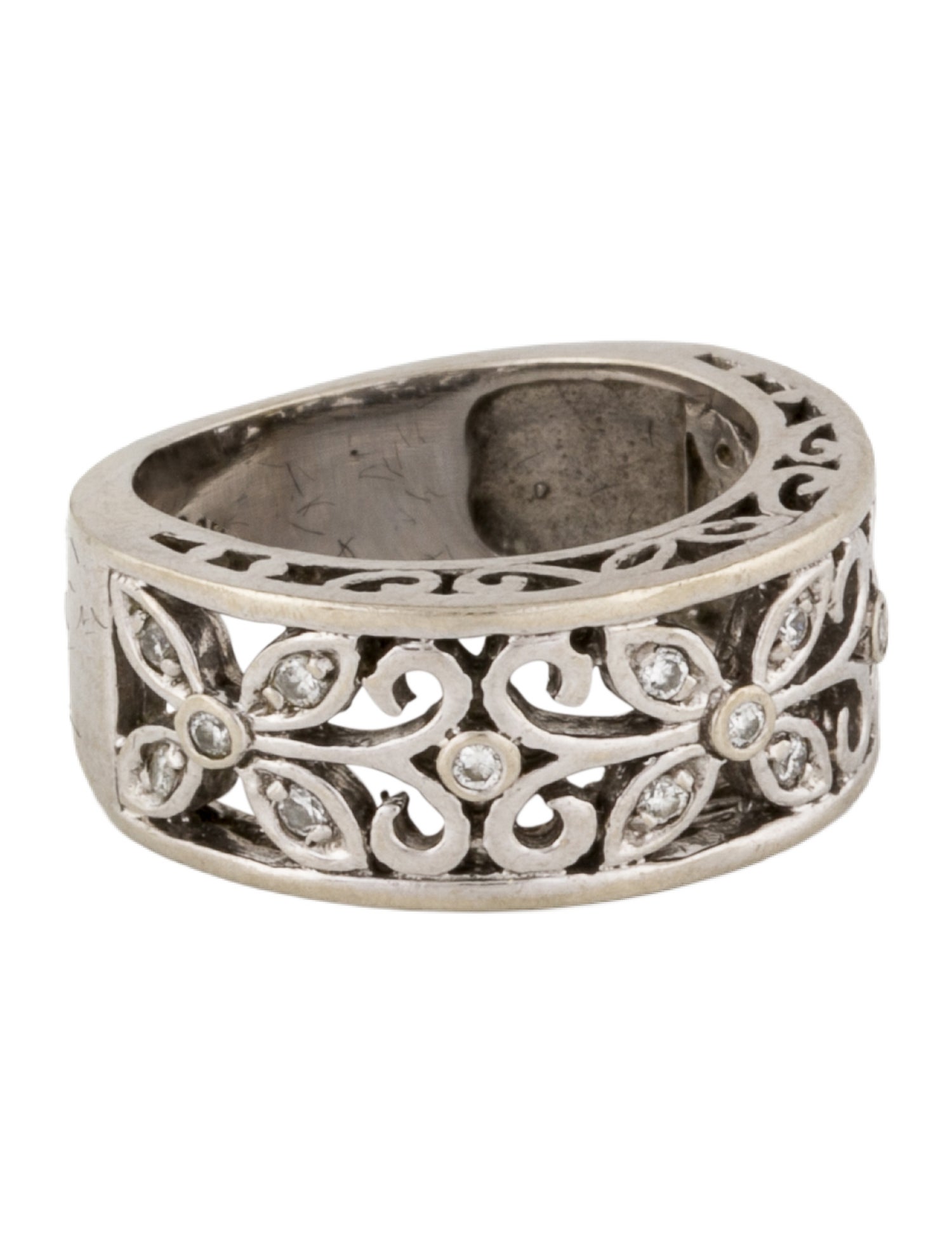 Ring 14K Diamond Ornate Band