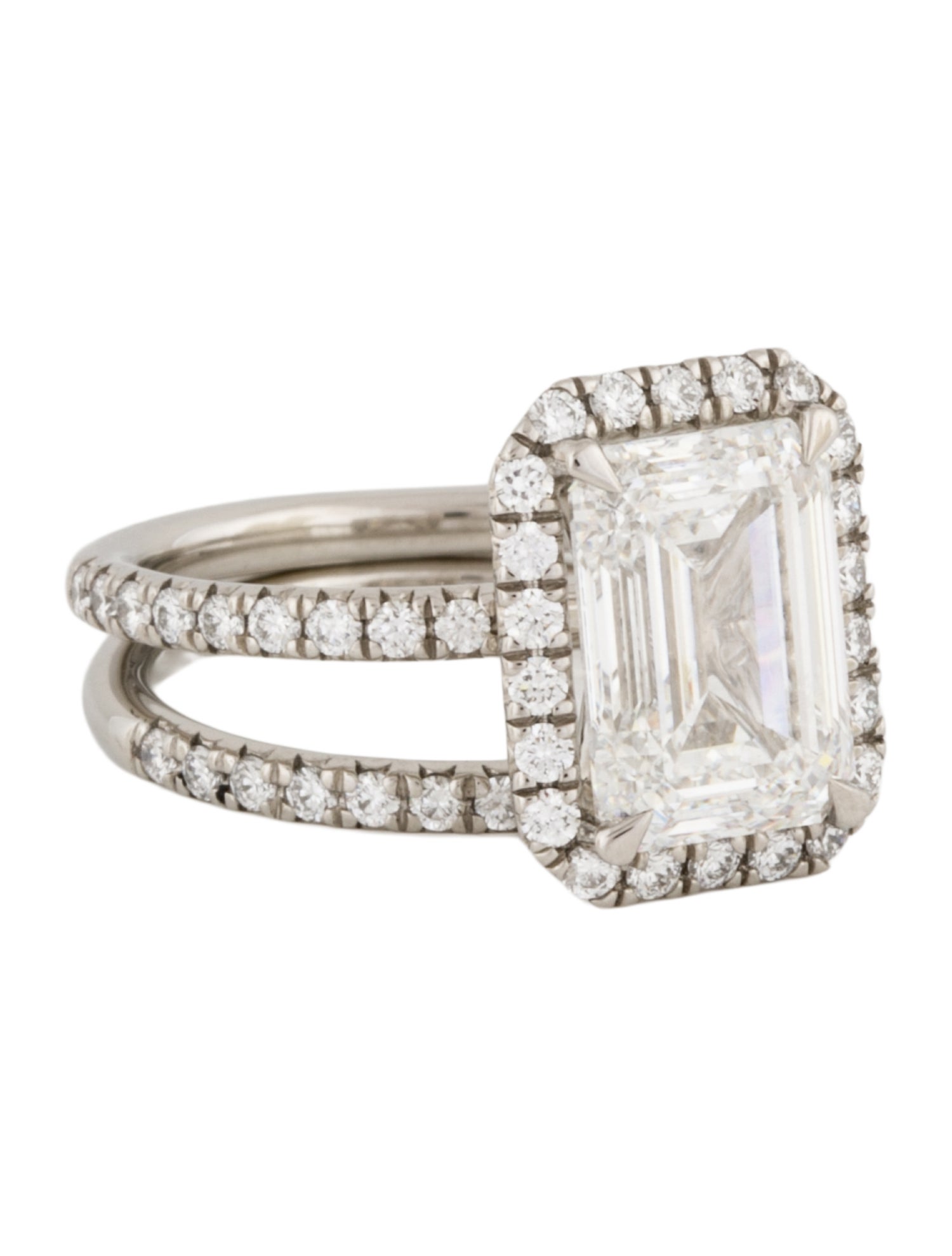 Ring Platinum 4.46ctw Lab-Grown Diamond Wedding Set