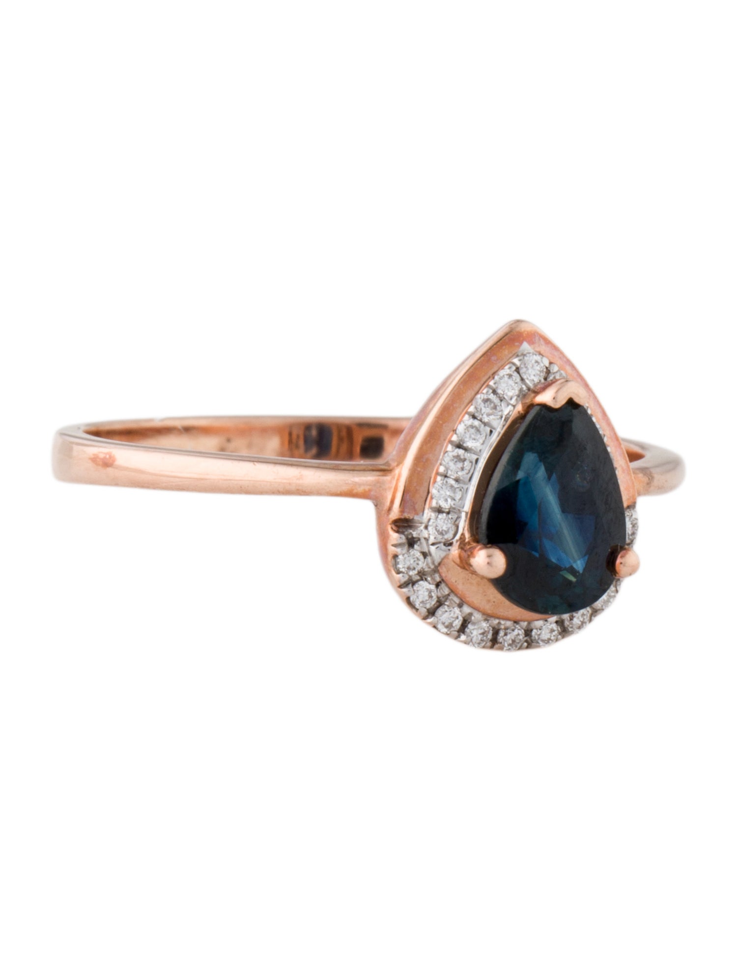 Ring 14K Sapphire & Diamond Cocktail Ring