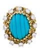 Ring 18K Turquoise & Diamond Cocktail Ring