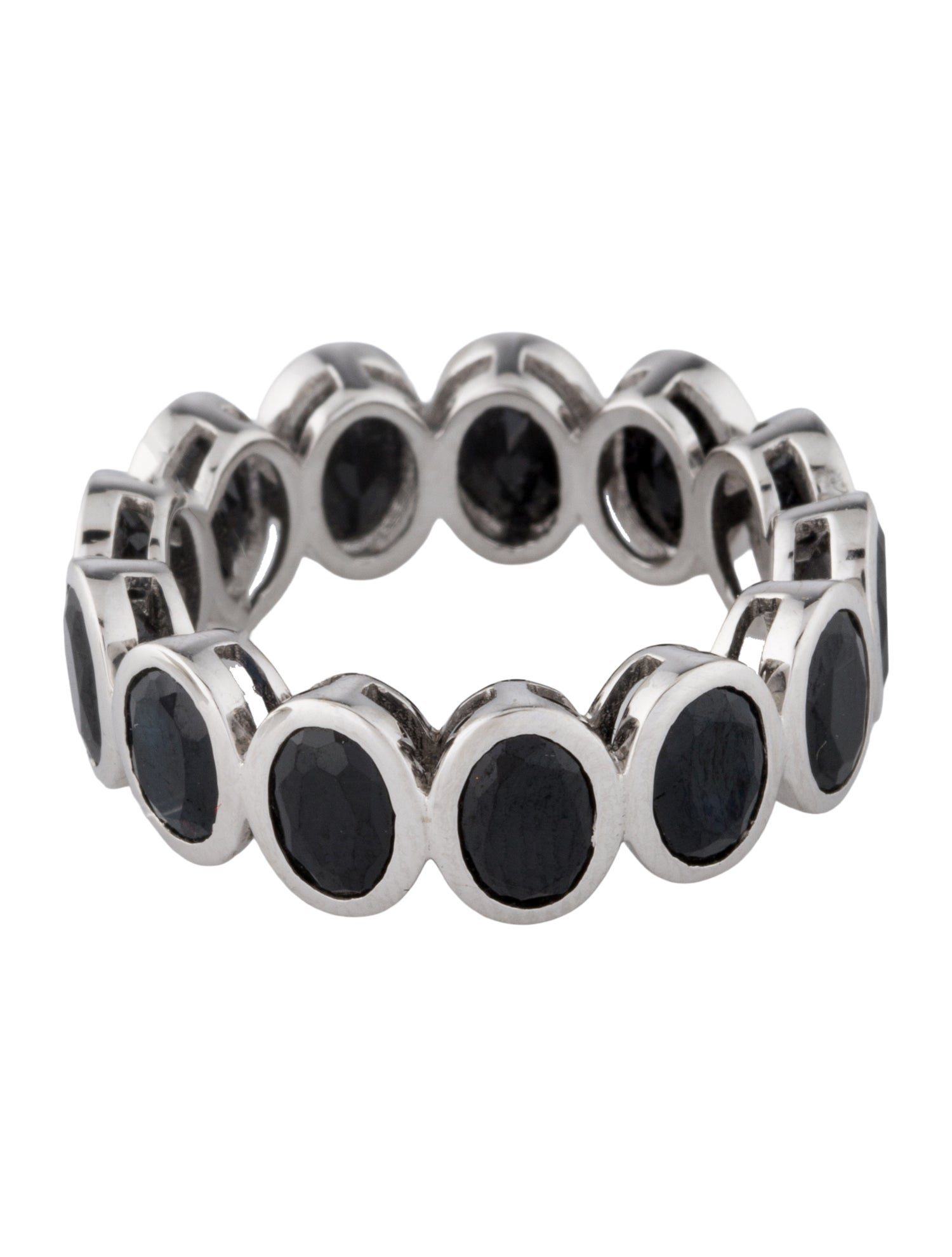 Ring 14K 6.80ctw Sapphire & Spinel Eternity Band